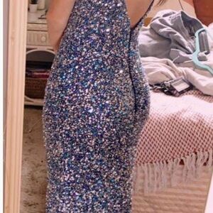 Sparkling Blue Sequin Dress